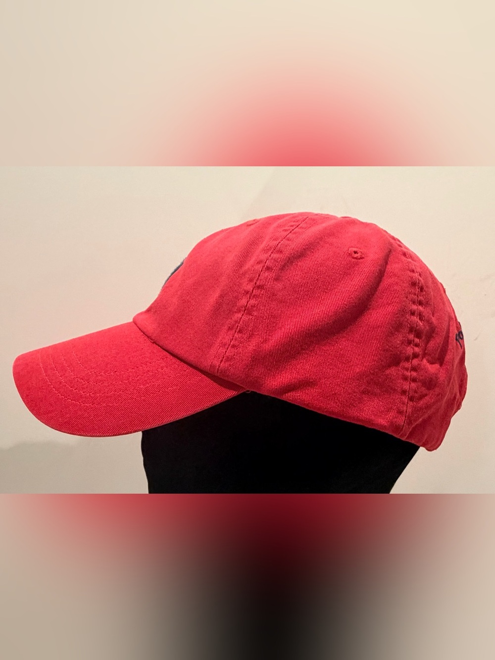 Polo Ralph Lauren Big Pony Red /Navy Baseball Cap Hat #3 Adjustable Unisex - Picture 5 of 8